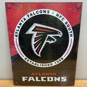 Atlanta Falcons Metal Sign, 16”x12.5” NFL Football Decor. NFC South.